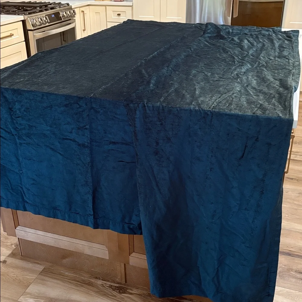 West Elm Teal draperies 93”x 45”
